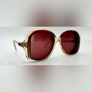 Vintage Ora Rita Brown Translucent Oval Sunglasses Frames Only Hong Kong